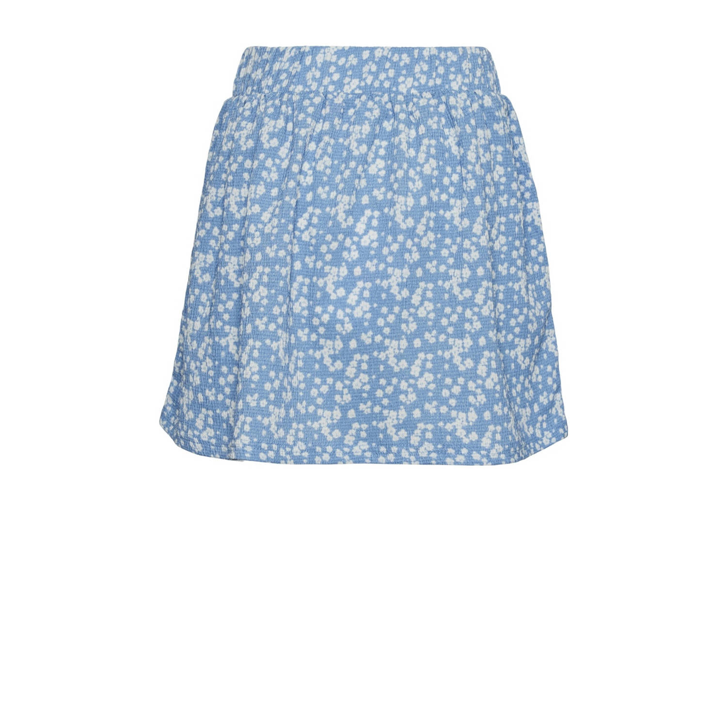 VERO MODA GIRL rok VMHAYA met all over print en textuur blauw wit
