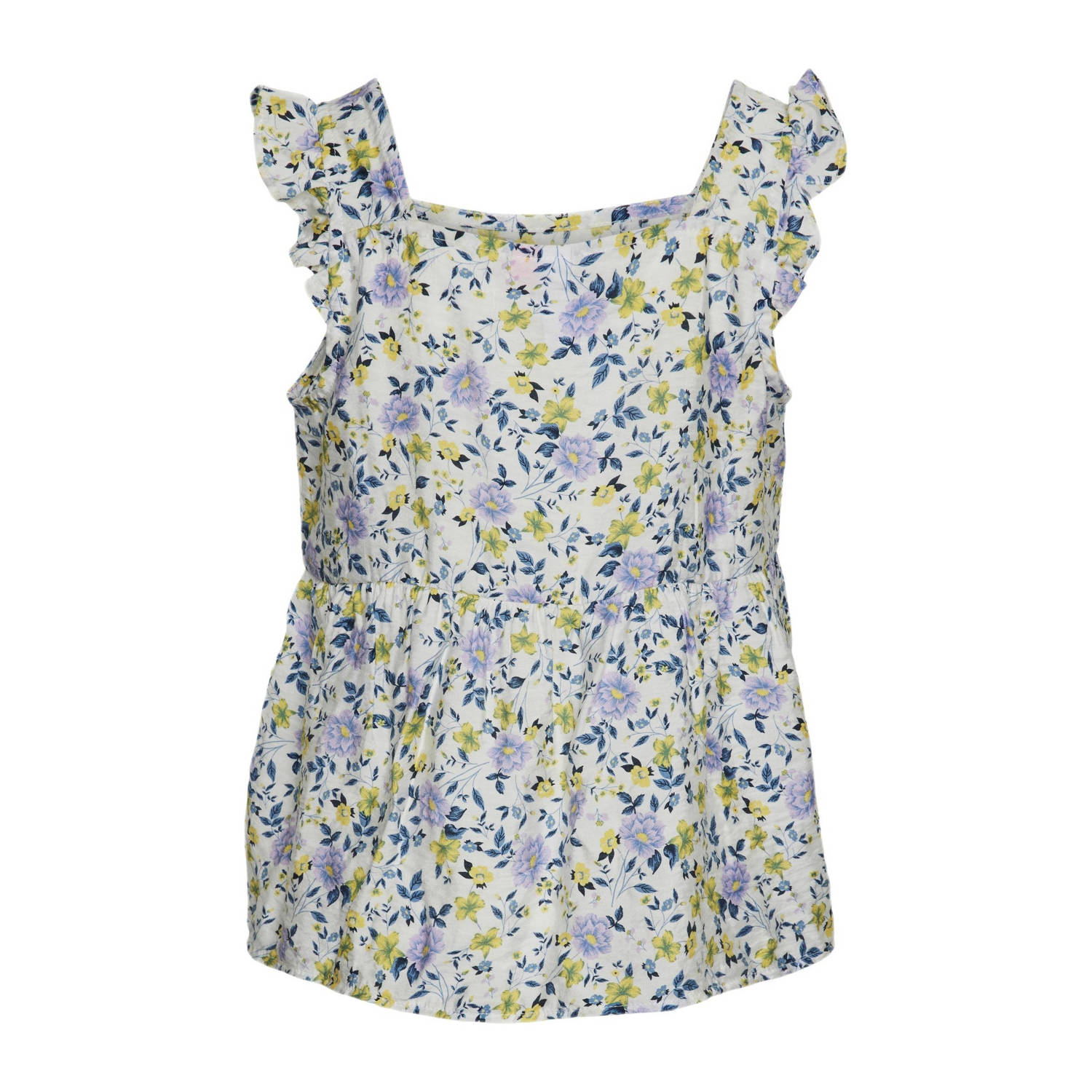 VERO MODA GIRL gebloemde top VMIRIS LEA wit lila geel