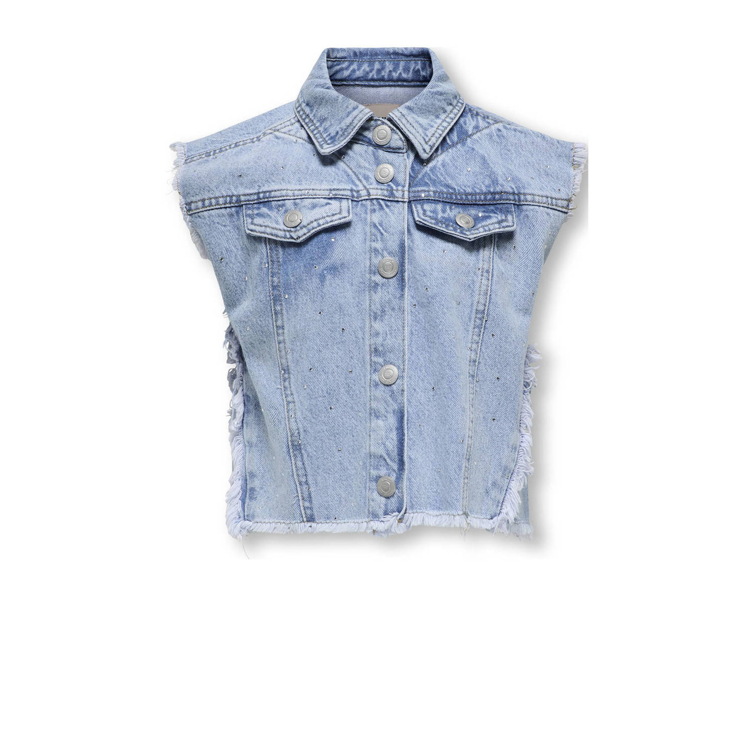 ONLY KIDS GIRL gilet KOGCOBAIN light blue denim