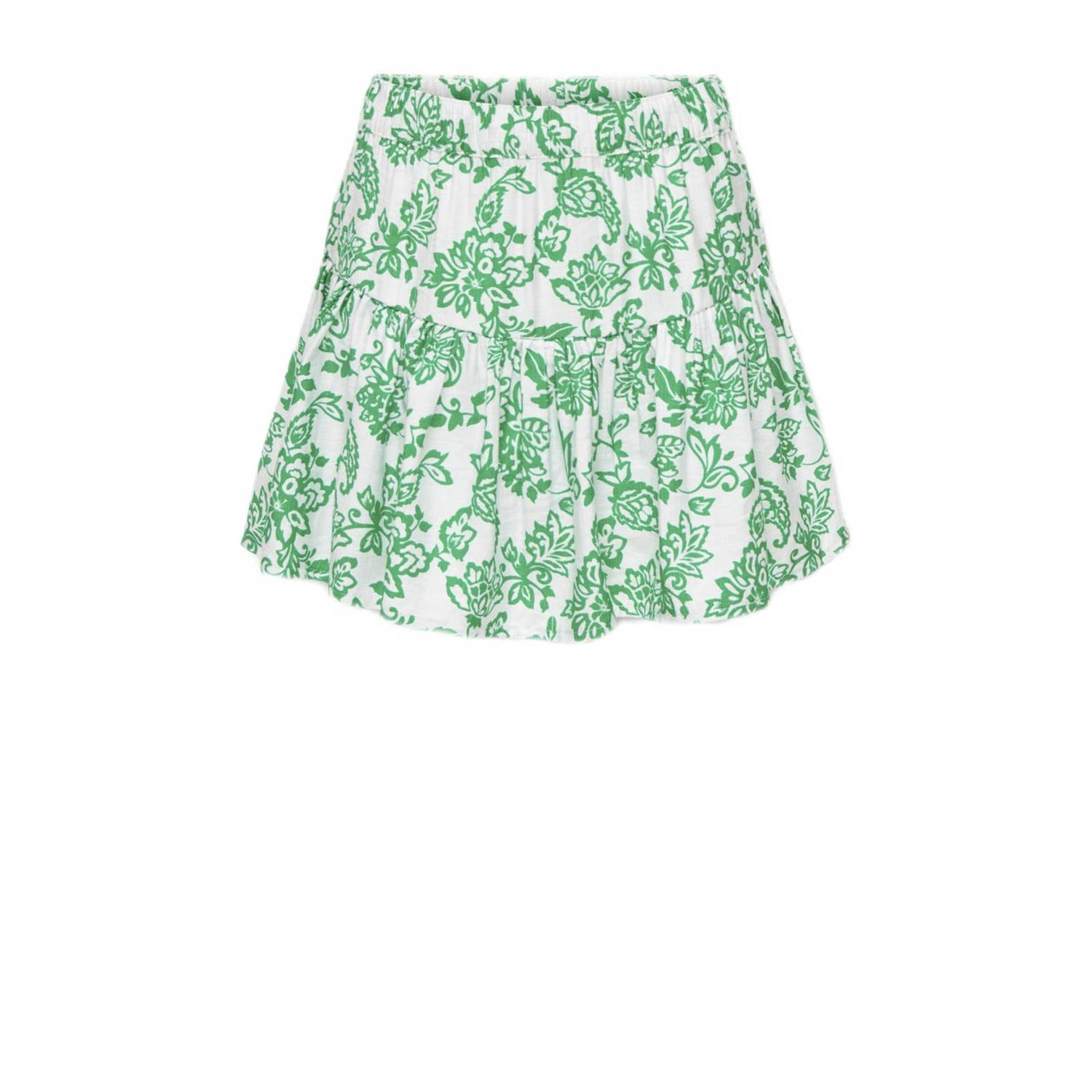 Only KIDS GIRL gebloemde rok KOGKIERA frisgroen wit Meisjes Viscose Bloemen 128