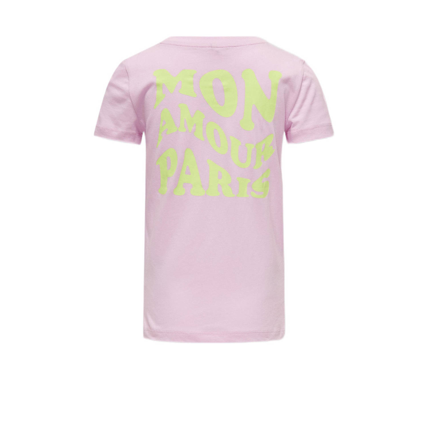 ONLY KIDS GIRL T-shirt KOGTRULY met backprint zachtroze