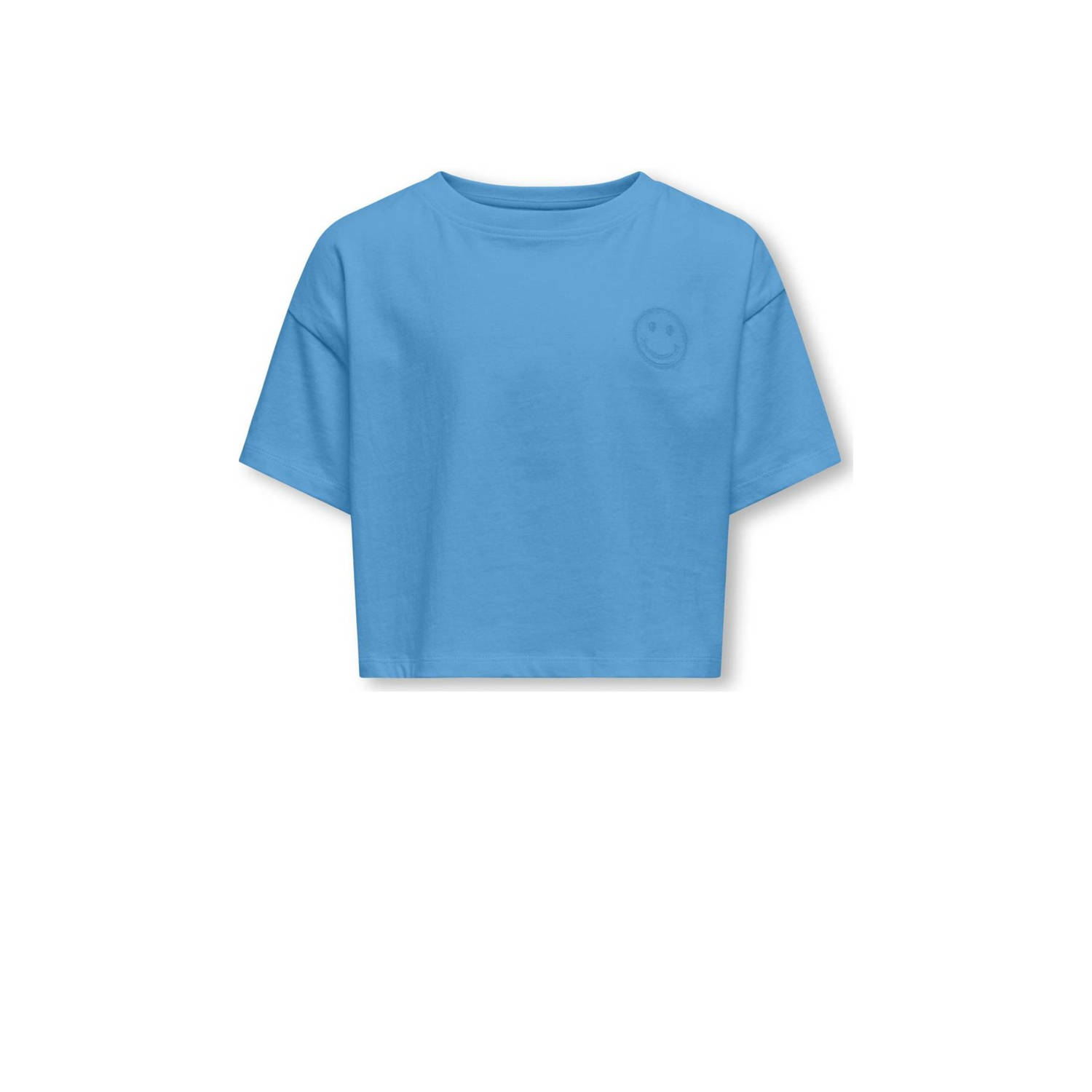 Only KIDS GIRL T-shirt KOGVILLA hemelsblauw Meisjes Biologisch katoen Ronde hals 122 128