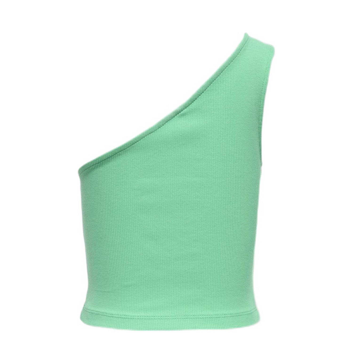 ONLY KIDS GIRL one shoulder top KOGNESSA mintgroen