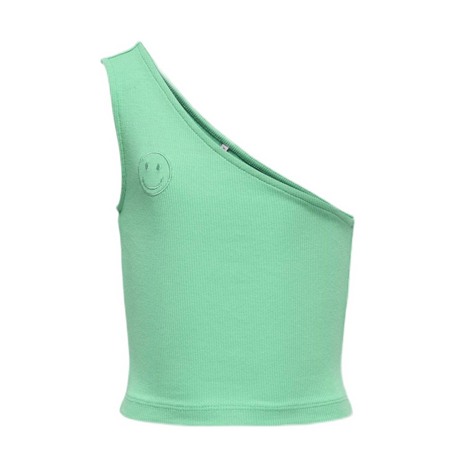 ONLY KIDS GIRL one shoulder top KOGNESSA mintgroen