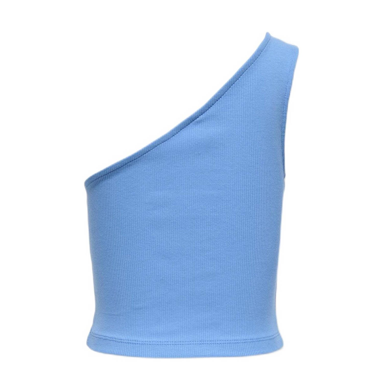 ONLY KIDS GIRL one shoulder top KOGNESSA hemelsblauw