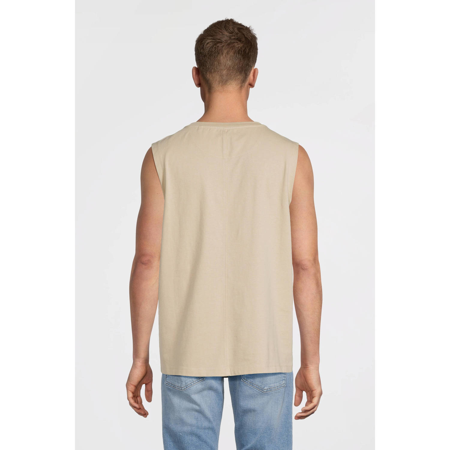 anytime jersey tanktop beige