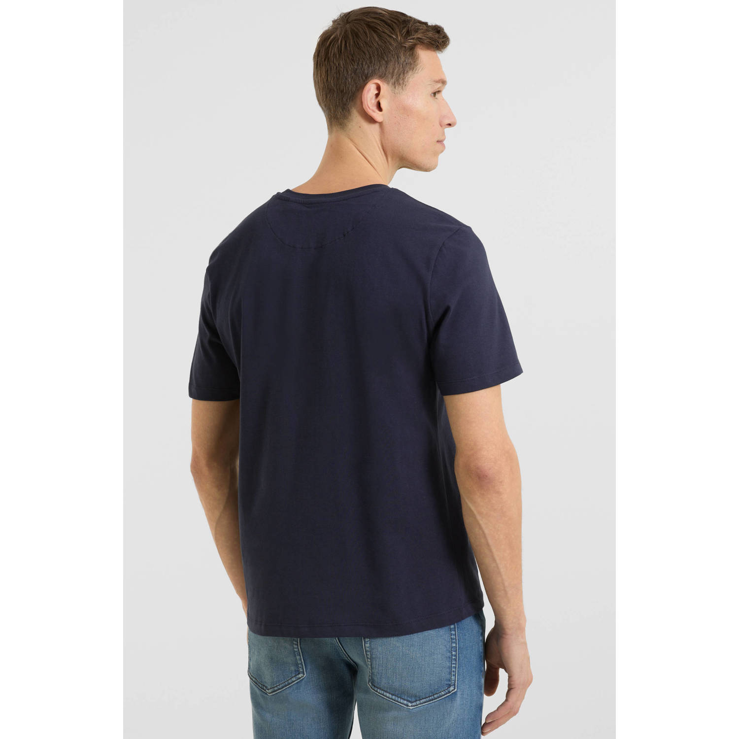 anytime relaxed T-shirt donkerblauw