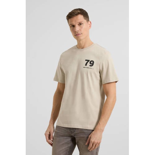 anytime T-shirt met printopdruk beige afbeelding
