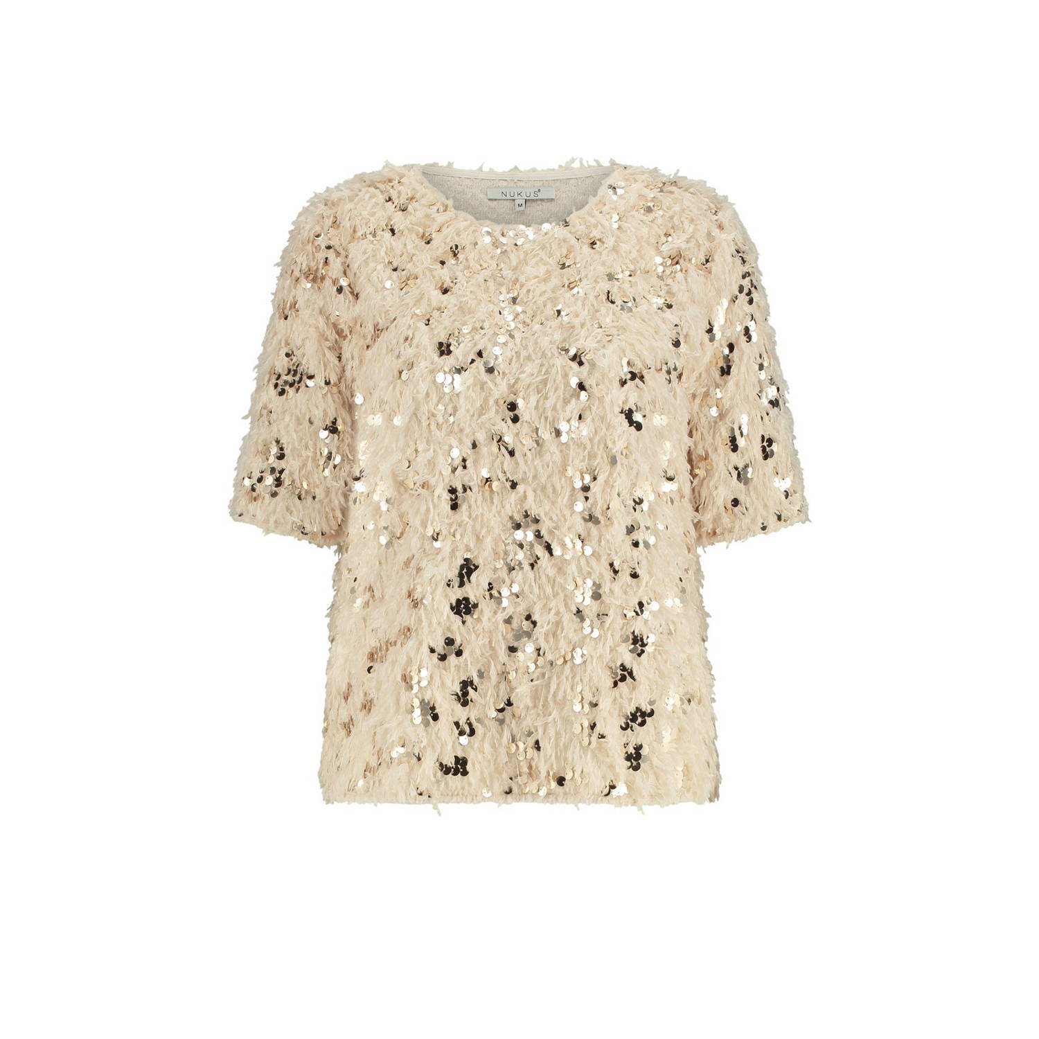 Nukus Paillet Octavia Top Beige Dames