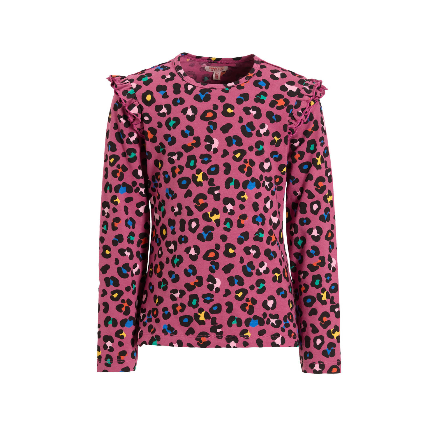 Orange Stars longsleeve Razi panterprint paars