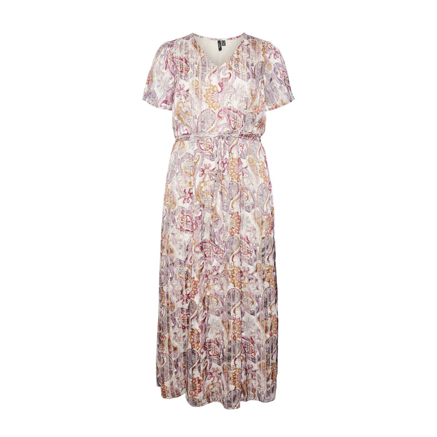 VERO MODA CURVE maxi jurk met all over print roze Kledingwinkel