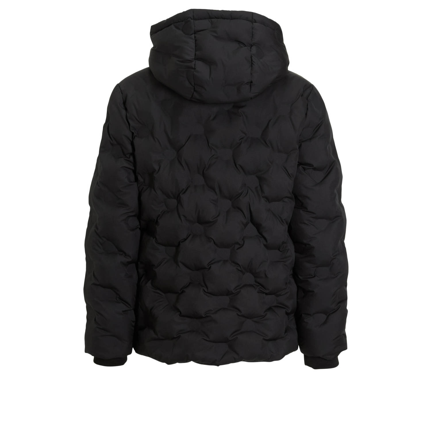 Coolcat Puffer Winterjas Jennifer met 3D Hartjes Zwart