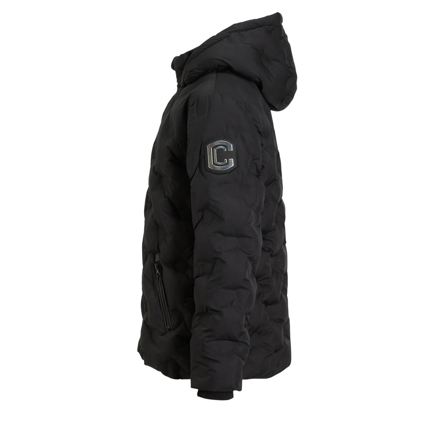 Coolcat Puffer Winterjas Jennifer met 3D Hartjes Zwart