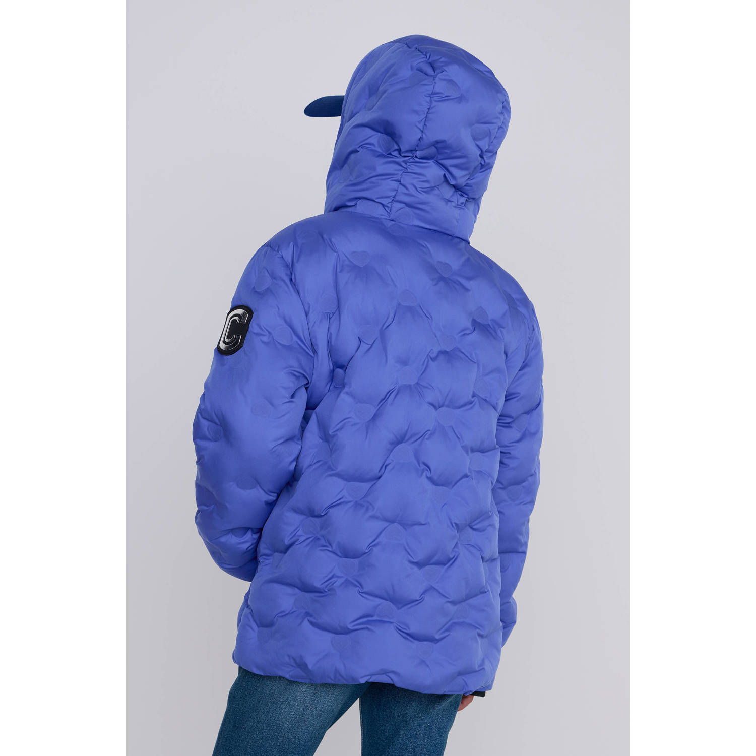 Coolcat Puffer Winterjas Jennifer met 3D Hartjes Paars