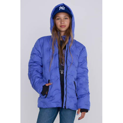 Coolcat Puffer Winterjas Jennifer met 3D Hartjes Paars afbeelding