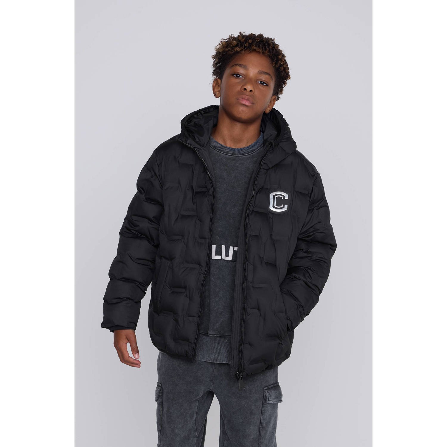 Coolcat Puffer Winterjas Jude met 3D Relief