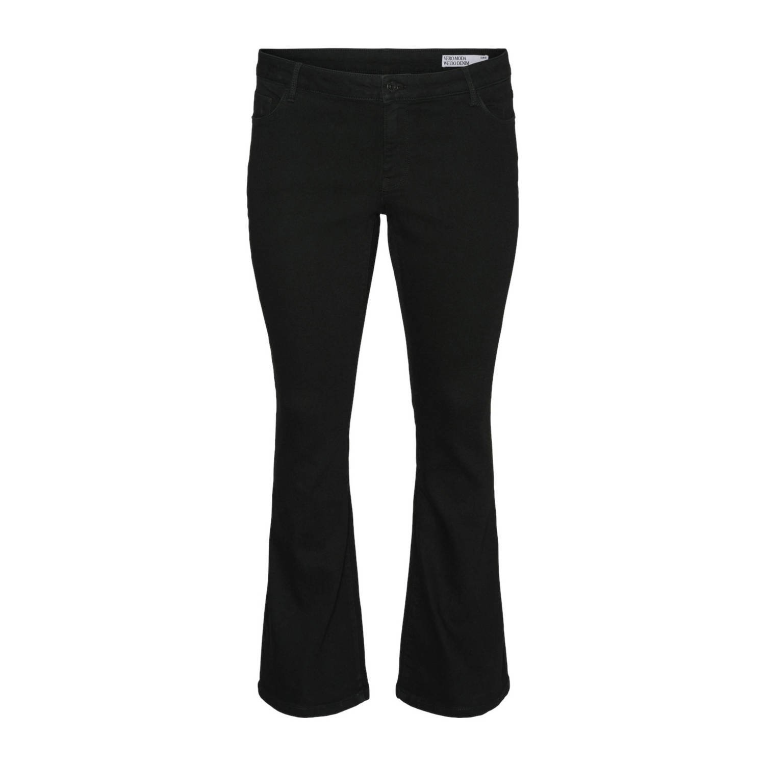 VERO MODA CURVE high waist flared jeans zwart