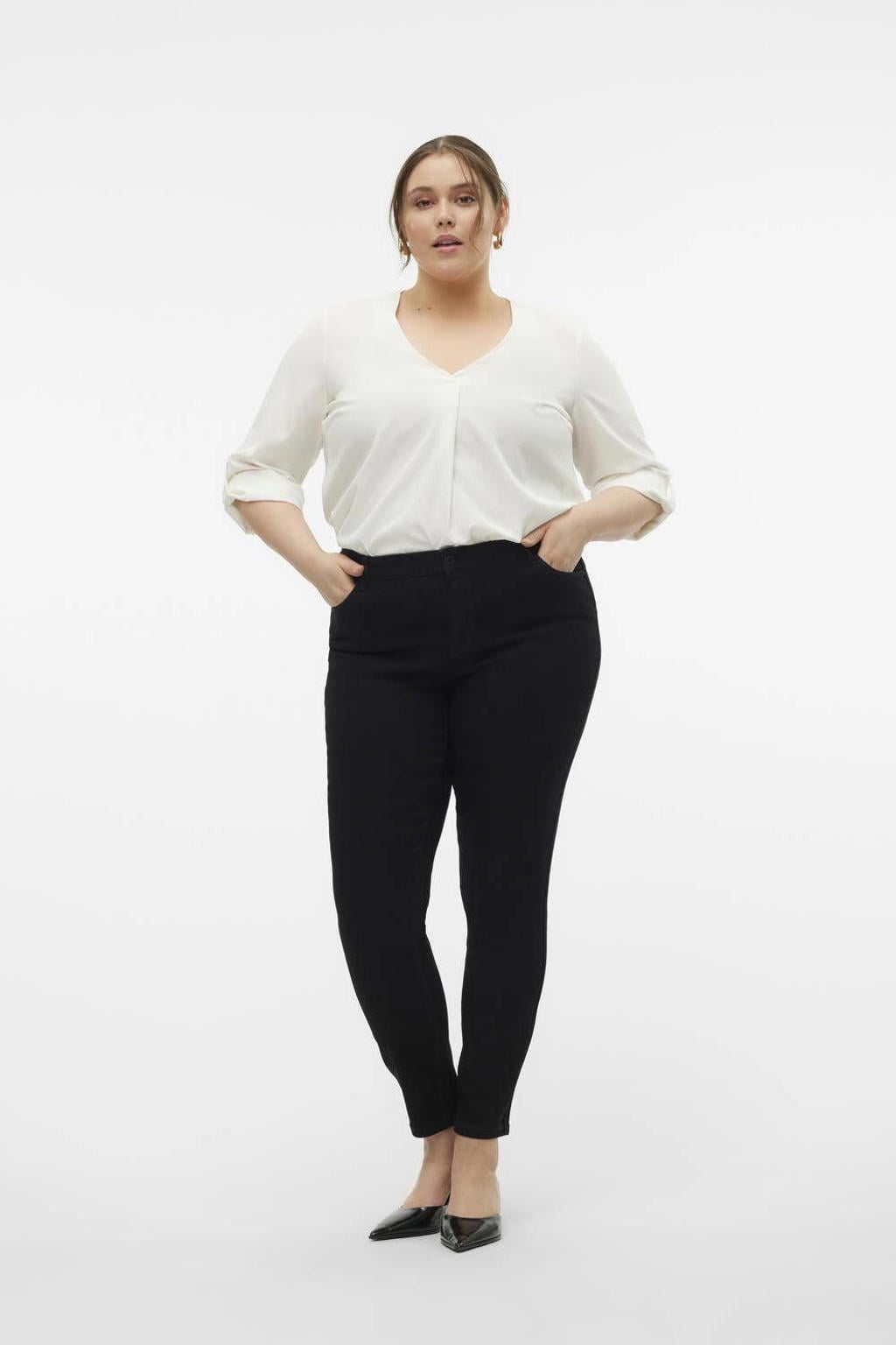VERO MODA CURVE skinny jeans zwart