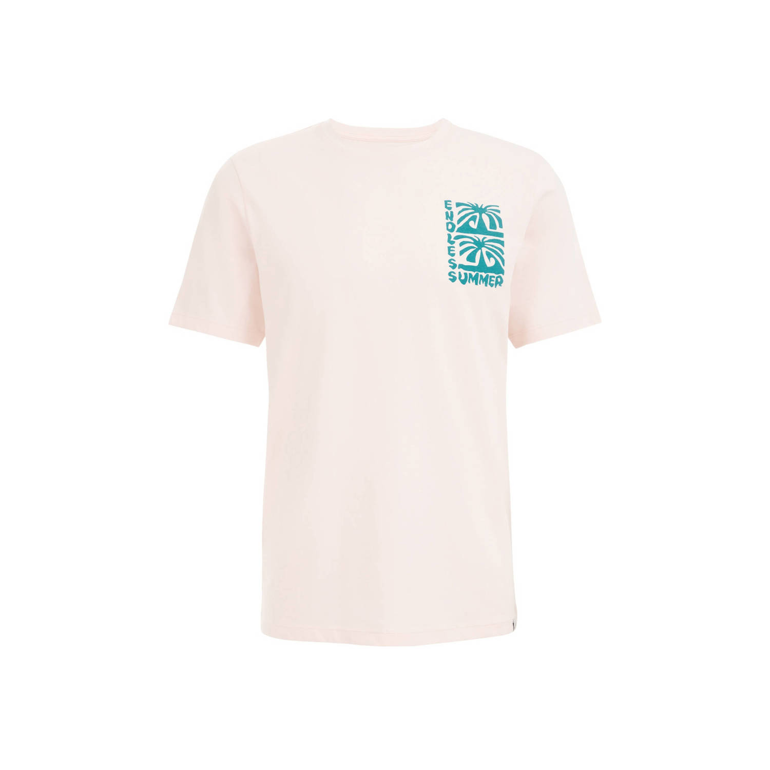 WE Fashion T-shirt met printopdruk coral almond