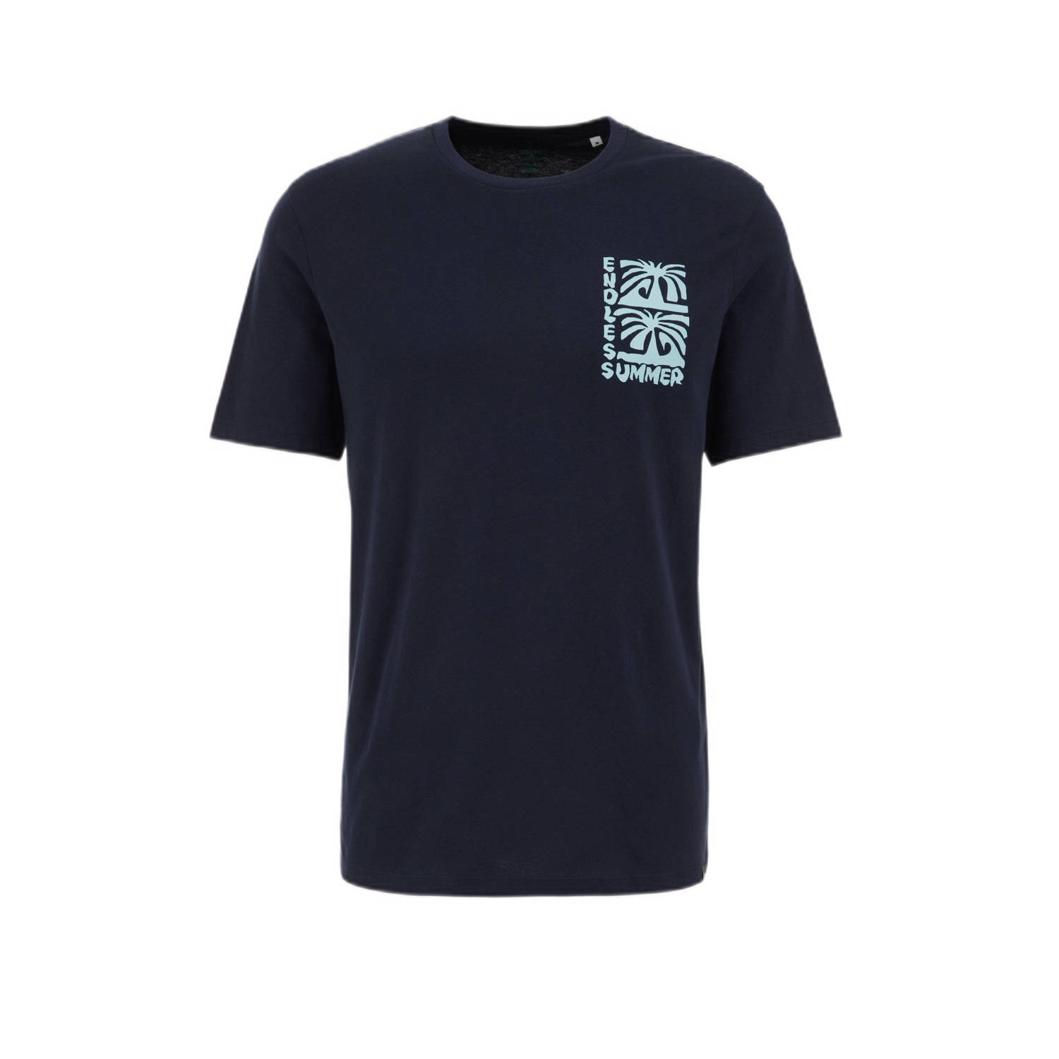 WE Fashion T-shirt met printopdruk heavy blue