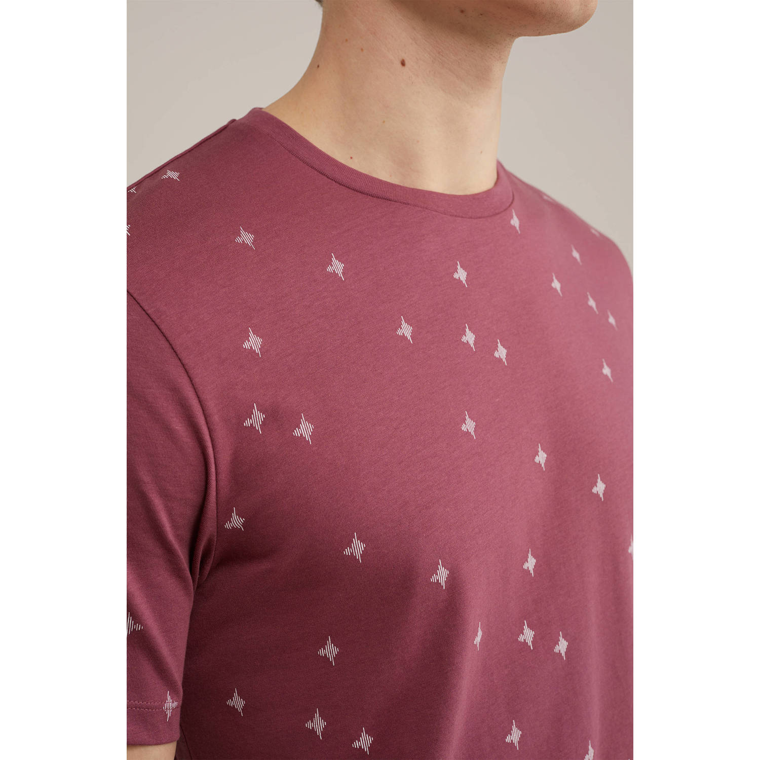 WE Fashion T-shirt met all over print cherry red
