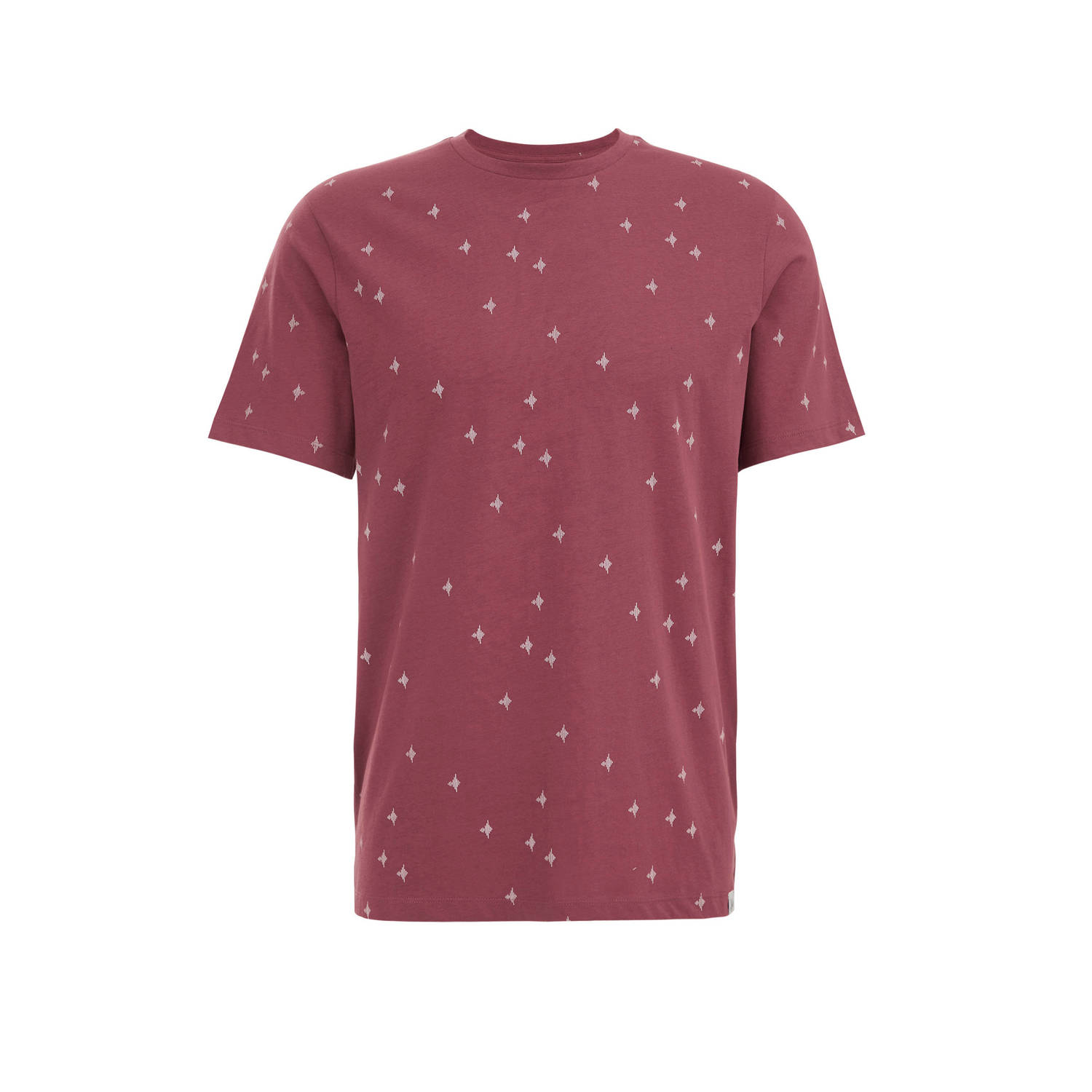 WE Fashion T-shirt met all over print cherry red