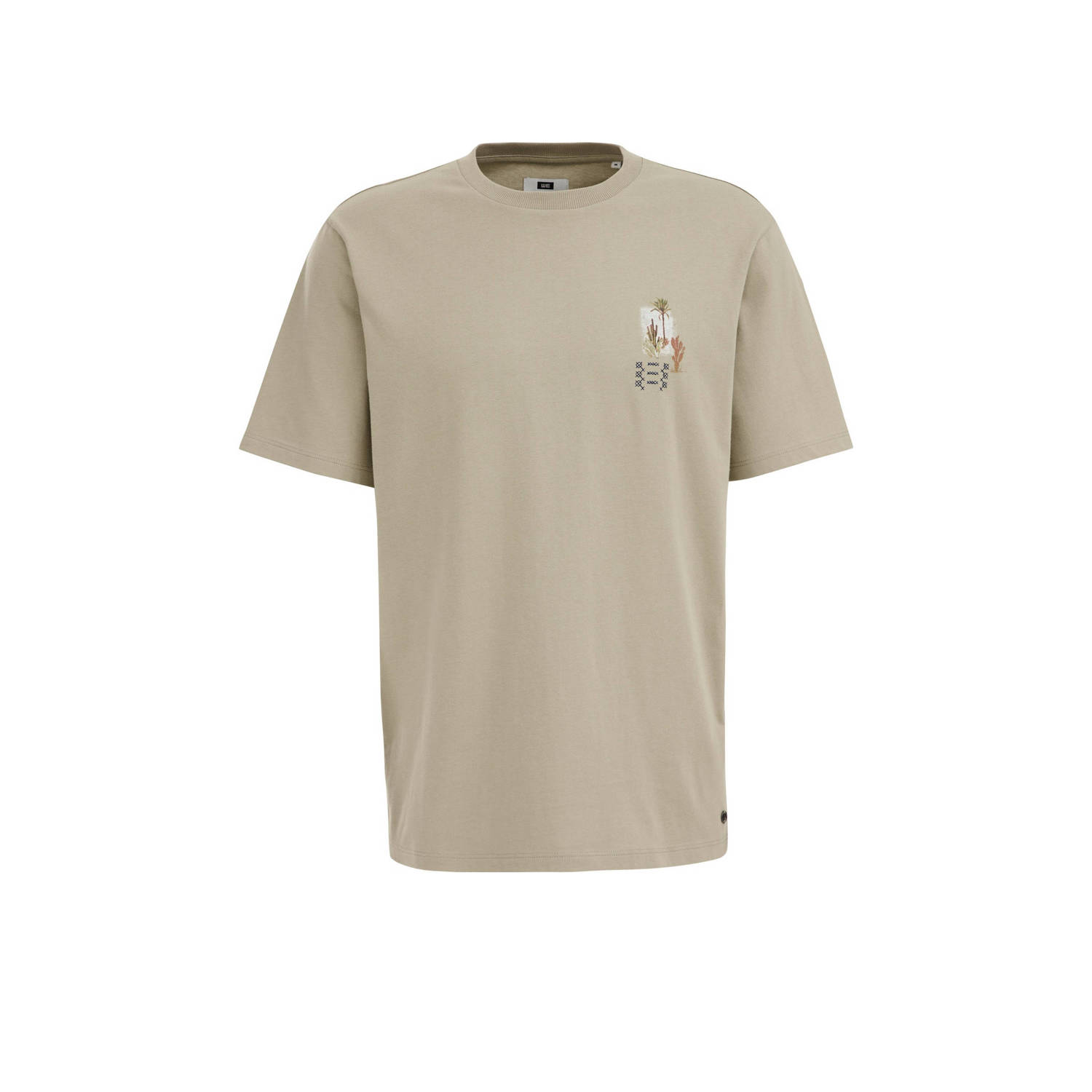 WE Fashion oversized T-shirt met backprint moss green