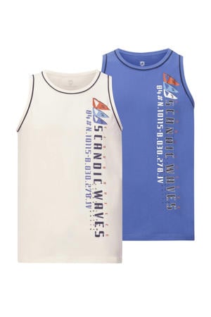 +FIT Collectie tanktop TIDEMANN wit - (set van 2)