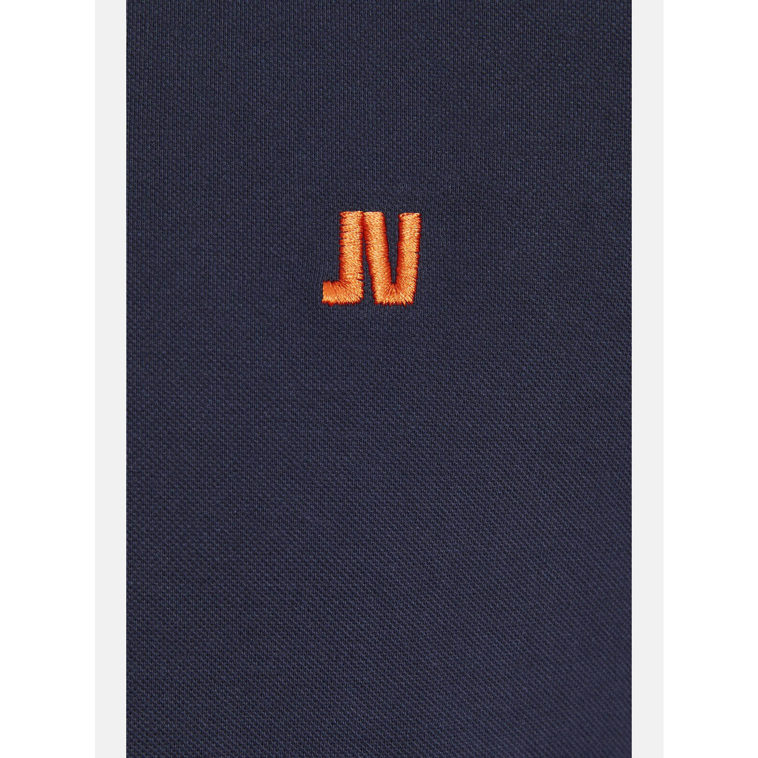 Jan Vanderstorm +FIT Collectie oversized polo VOLKBERT Plus Size met logo donkerblauw