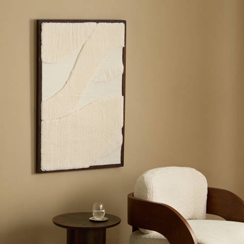 Studio LIVIT wanddecoratie Radstone (110x70 cm) - off white/donkerbruin