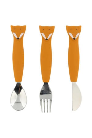 kinderbestek Mr. Fox oranje