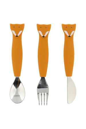 kinderbestek Mr. Fox oranje