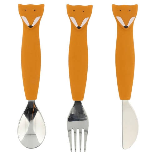 Trixie kinderbestek Mr. Fox oranje afbeelding