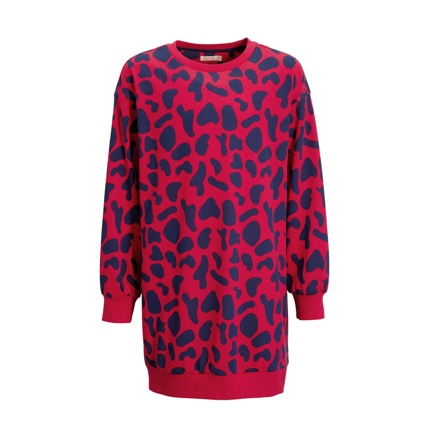 Orange Stars sweaterjurk Rome met alloverprint roze