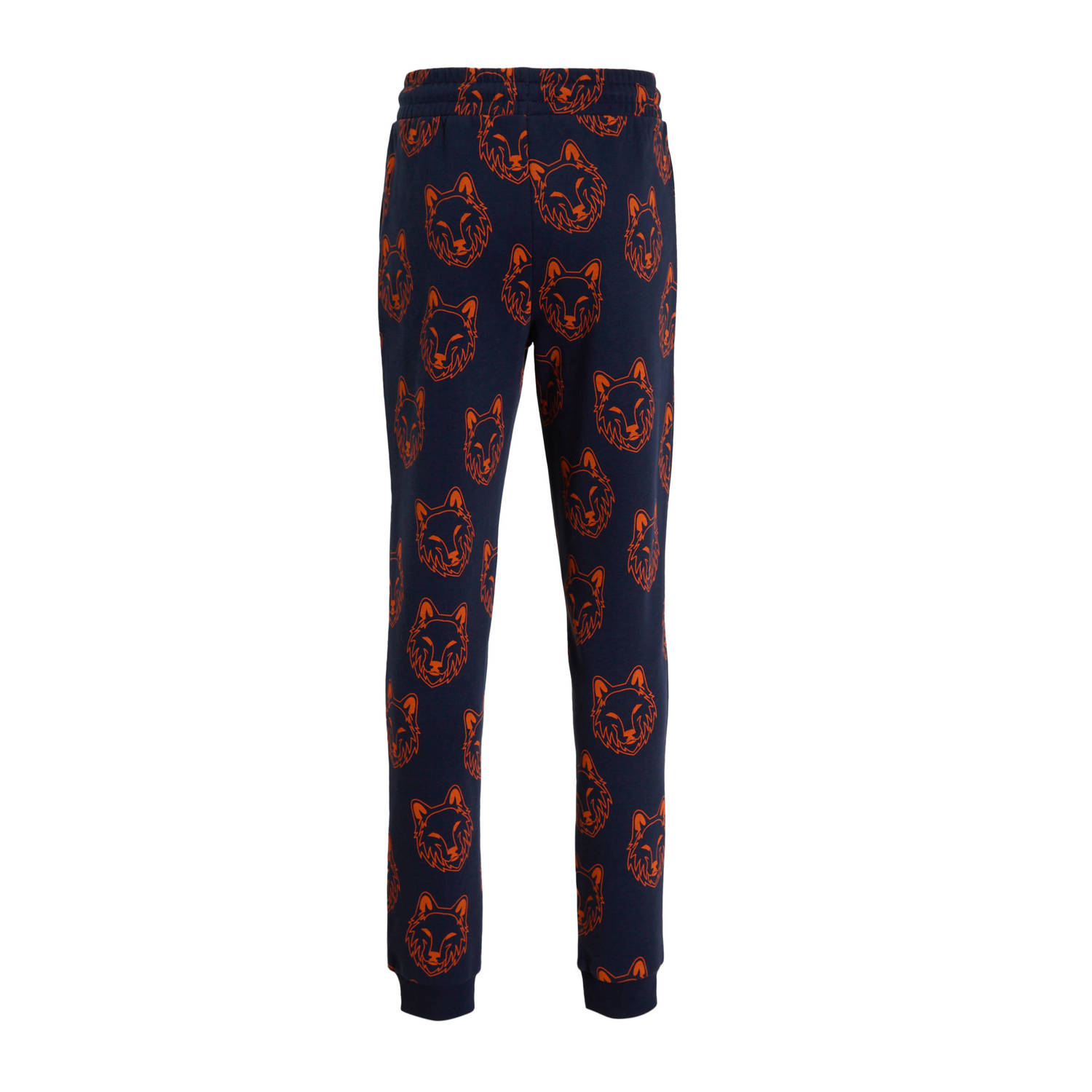 Orange Stars joggingbroek Roth met alloverprint donkerblauw