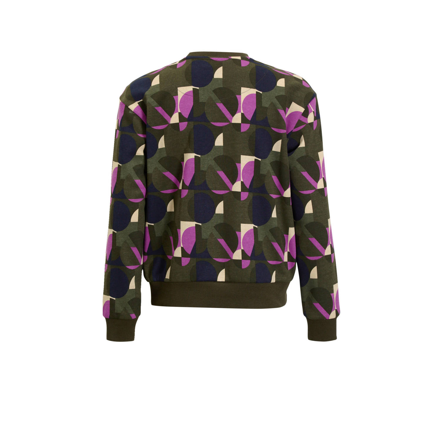 Orange Stars sweater Rua met alloverprint donkerblauw