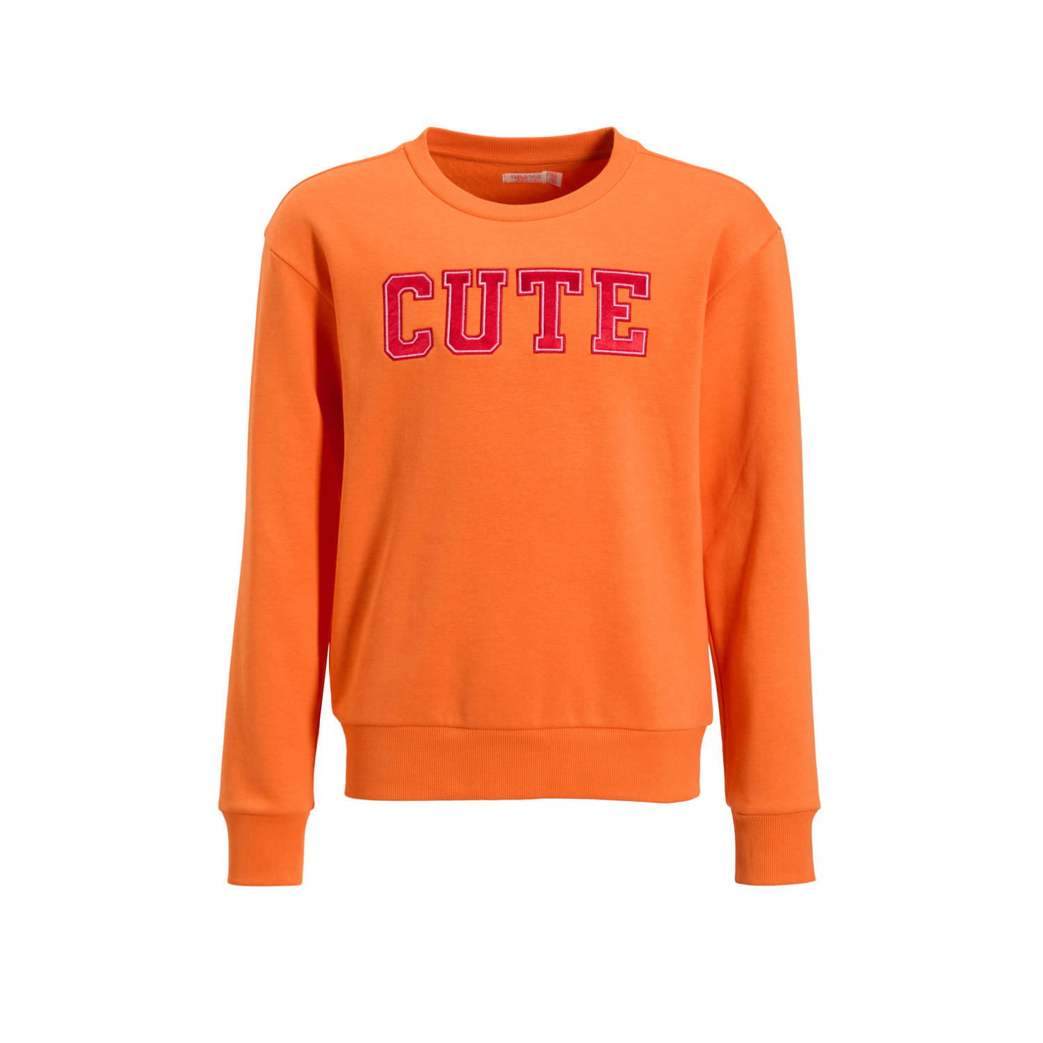 Orange Stars Sweater Romy met printopdruk oranje