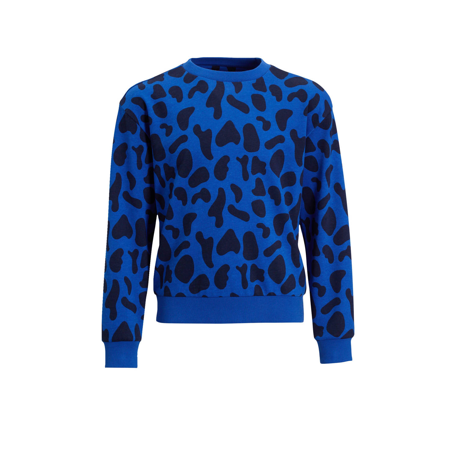 Orange Stars sweater Rua met alloverprint blauw