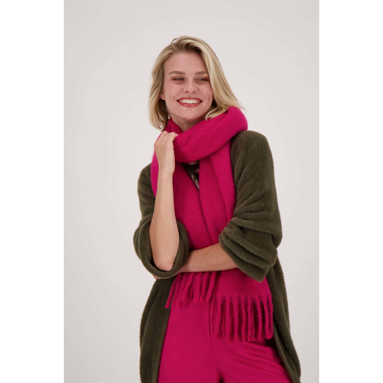 Zusss Stijlvolle Sjaal met Uniek Ontwerp Pink Dames
