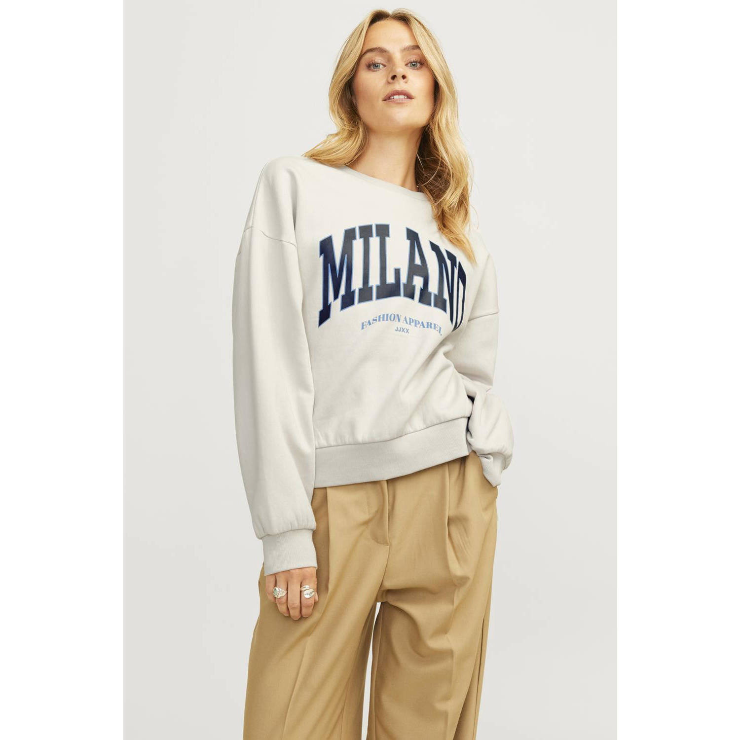 Jack & jones Merle RLX Crewneck Sweater Beige Dames