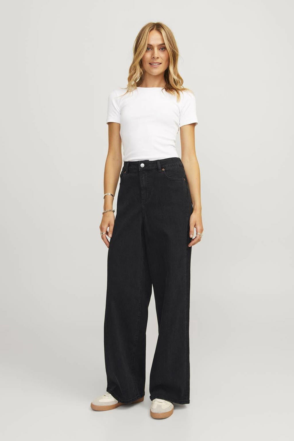 JJXX high waist wide leg jeans black denim