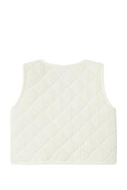 thumbnail: Ecru en multikleurige meisjes NAME IT BABY baby gilet multicolor van katoen met printopdruk, openvallende hals en quilted