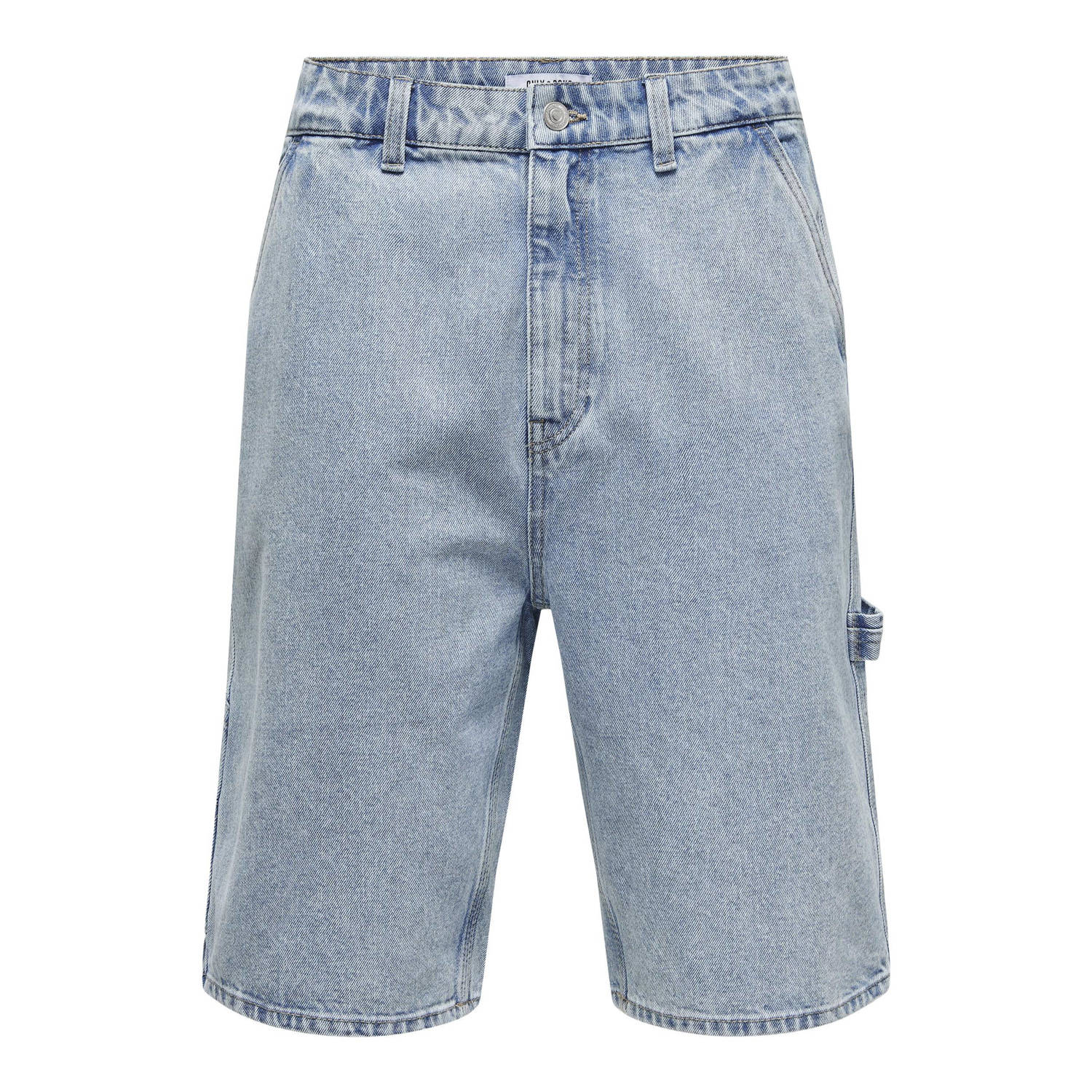 ONLY & SONS relaxed denim short ONSEDGE light blue denim