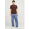 JACK & JONES ESSENTIALS slim fit polo JJEPAULOS donkerbruin