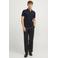 JACK & JONES ESSENTIALS slim fit polo JJEPAULOS donkerblauw