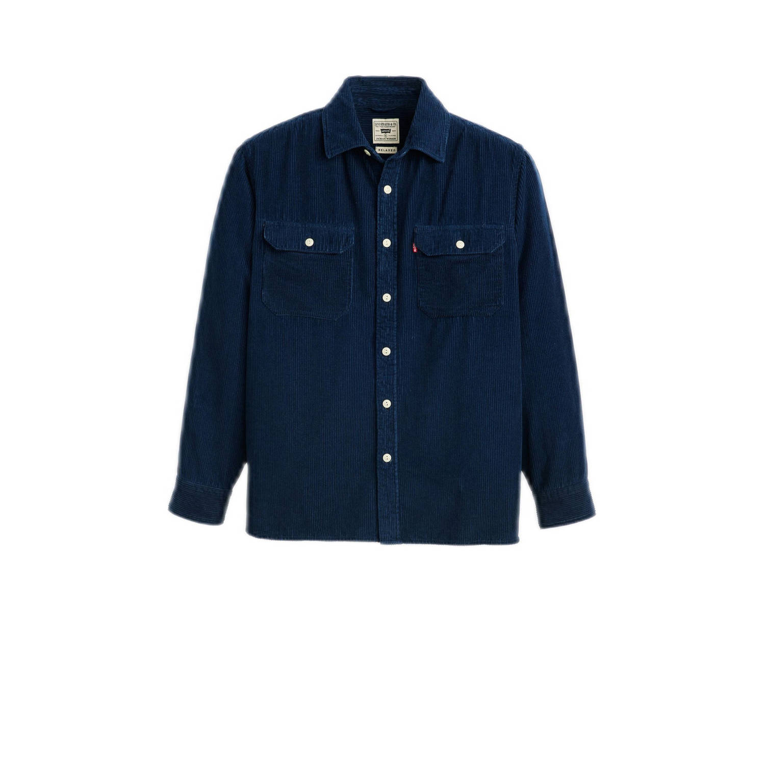 Levi's regular fit overhemd donkerblauw
