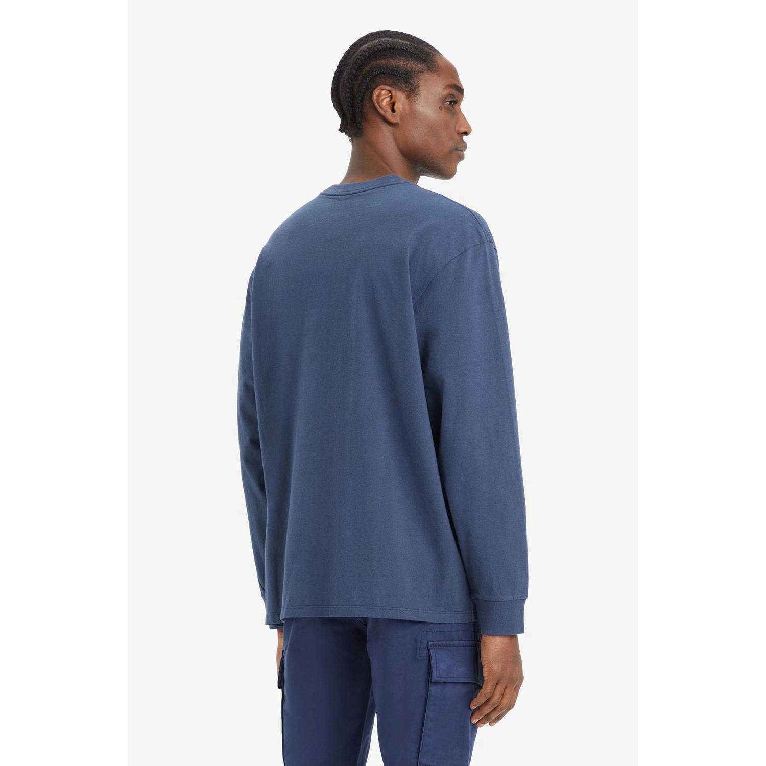 Levi's longsleeve LS CLASSIC blauw