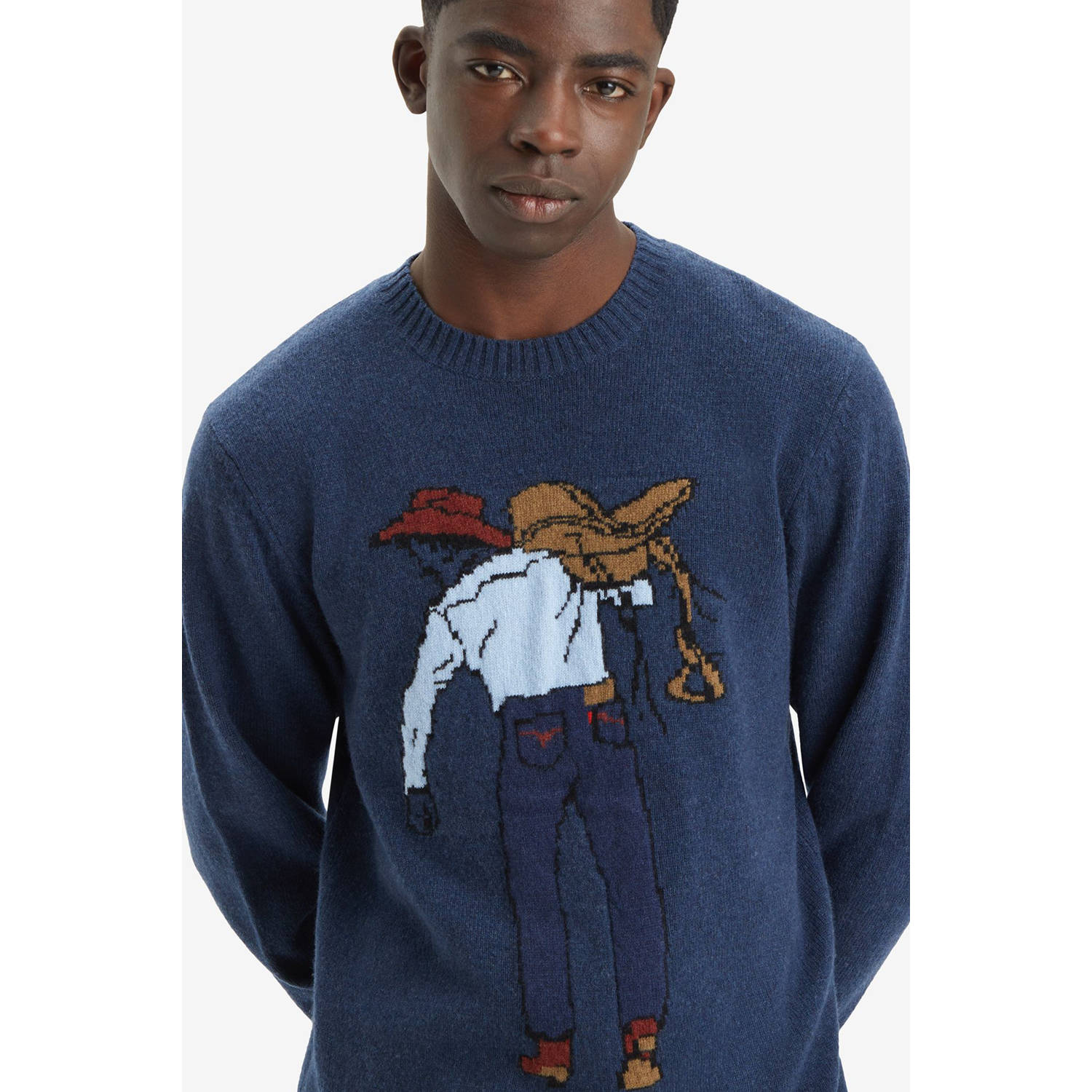 Levi's gemêleerde trui met wol