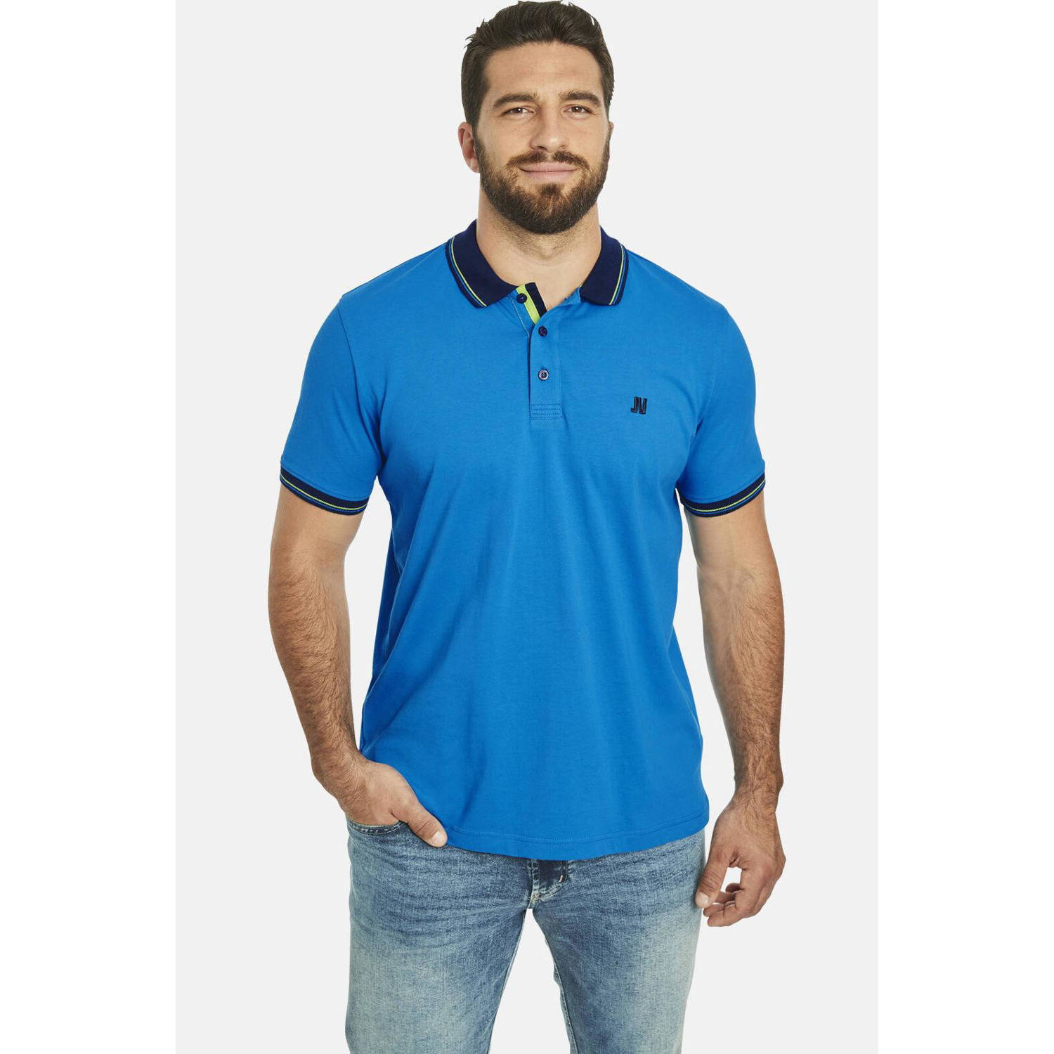 Jan Vanderstorm loose polo blauw