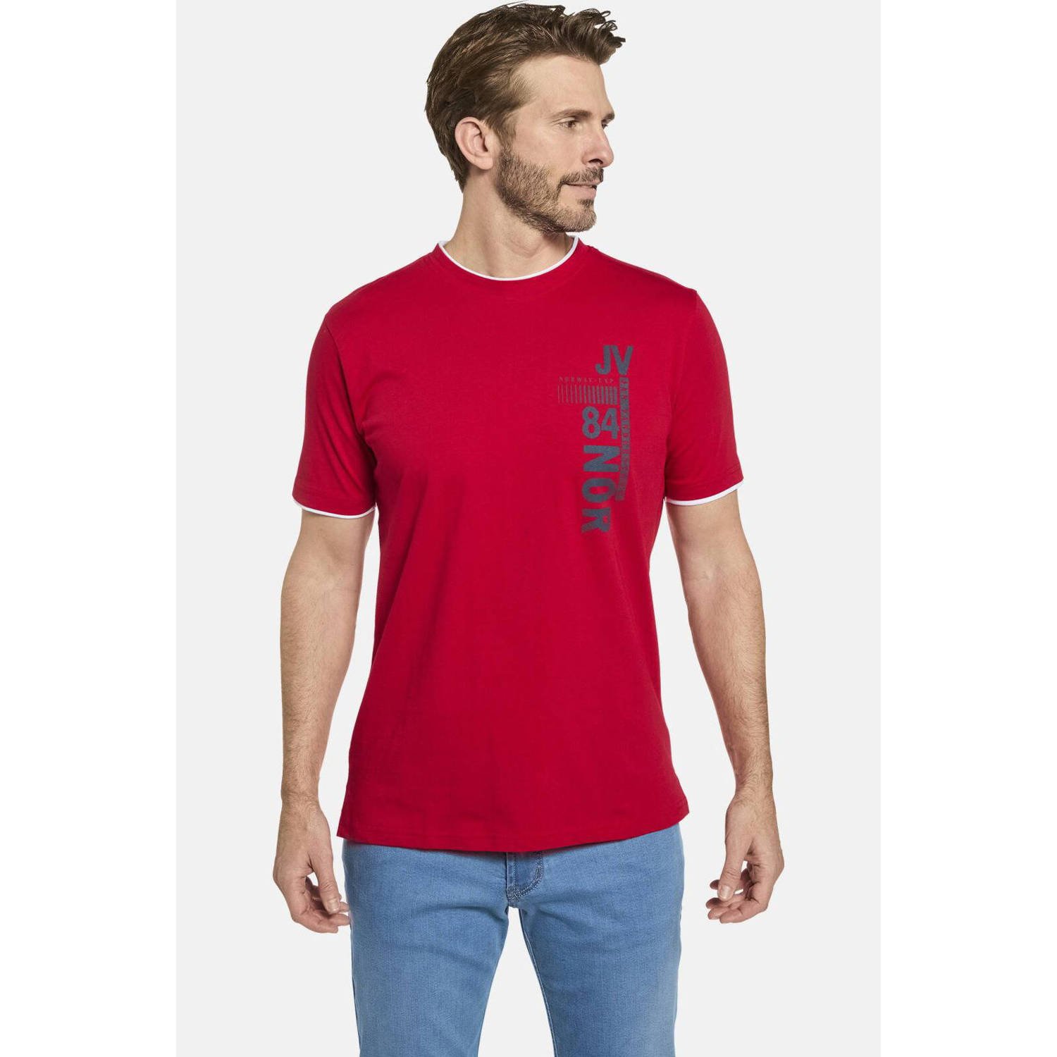 Jan Vanderstorm T-shirt FLEMMING Plus Size rood